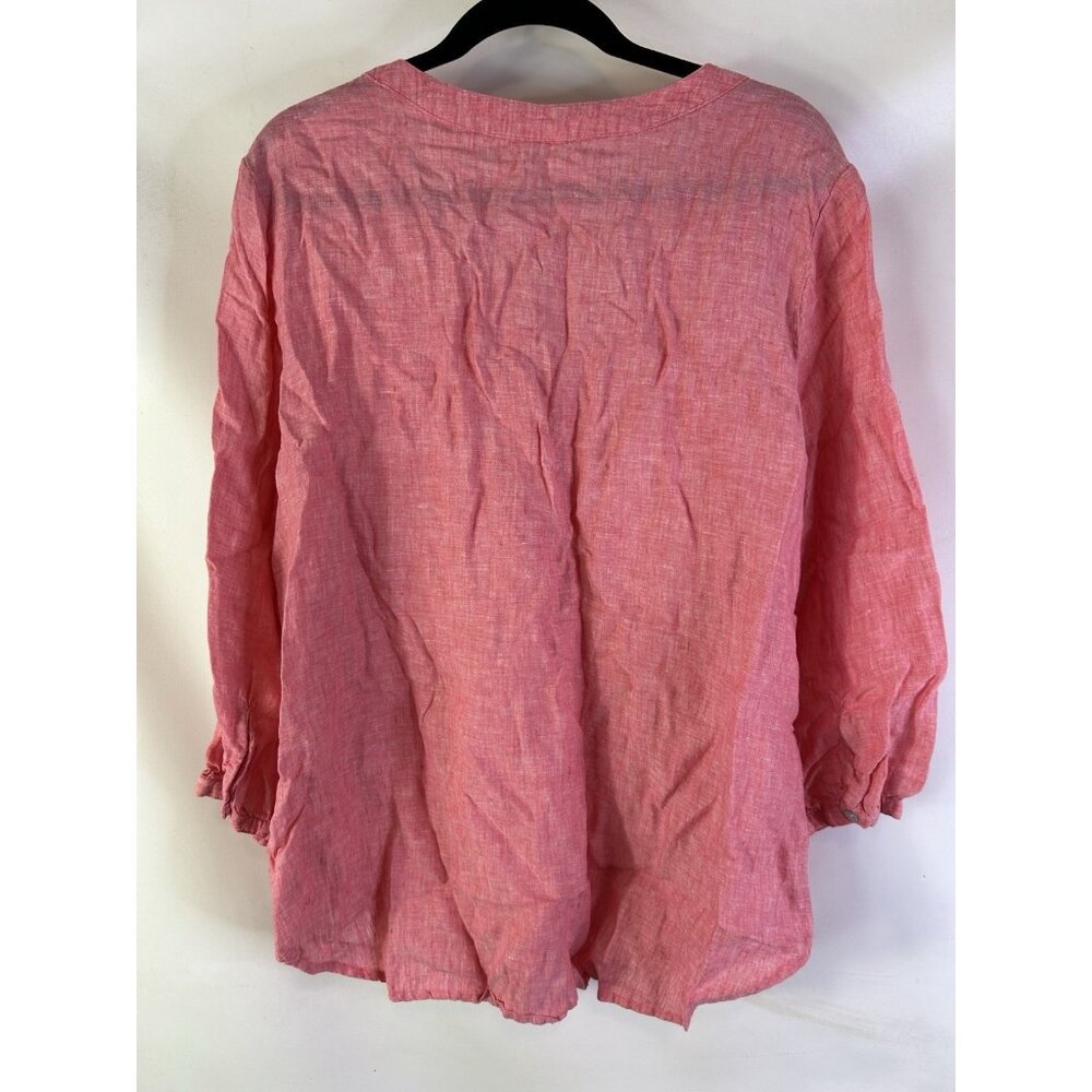 Sigrid Olsen Linen Button Front Popover Shirt Coa… - image 7